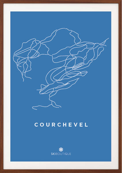 SkiBoutique Ski Poster Courchevel Piste Map