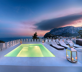 Soaking in a bubbling hot tub