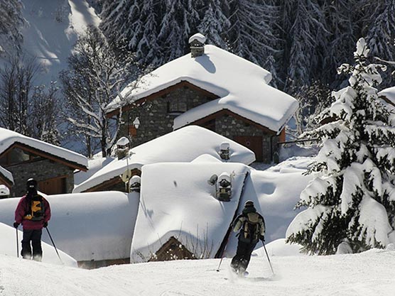 Pretty snow roofs St Foy