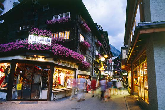 Zermatt shopping street
